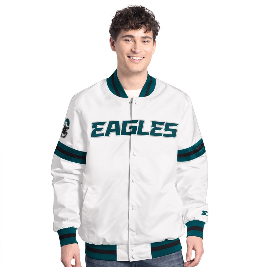  Philadelphia Eagles Starter Scout Full-Snap Varsity Jacket - White